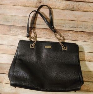 EUC Kate spade black leather shoulder bag